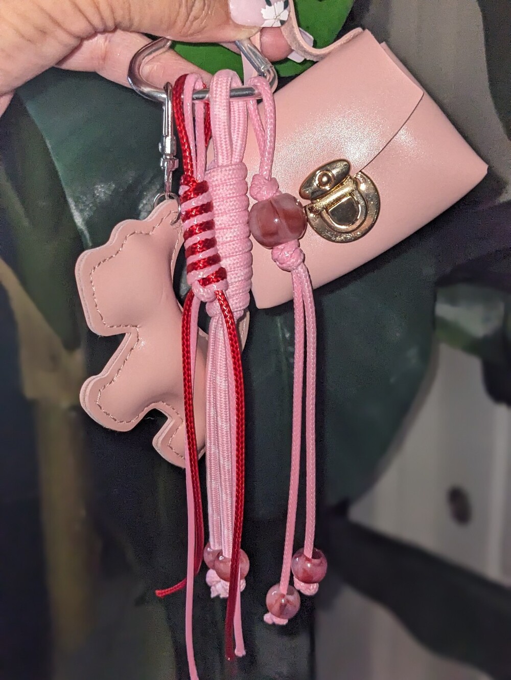 Women's Mini Pink Handbag Keychain - Chic Accent Accessory